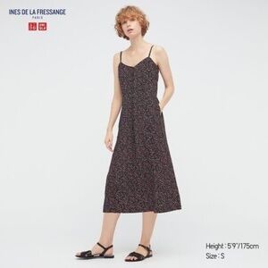 Uniqlo | Ines De La Fressange | Camisole Black/Dots Dress | Size S
